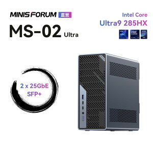 【★20％クーポン】MINISFORUM MS-02 Ultra ミニワークステーション、Core Ultra9 285HX/Ultra5 235HX、ECCメモリ対応、DDR5 ...