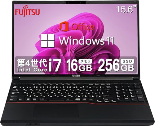 【整備済み品】 HCMA 【今だけメモリ16GB】富士通 ハイスペックノートPC ■爆速第4世代Intel Core i7/テンキー内蔵/Office 2019/Win 11/15...