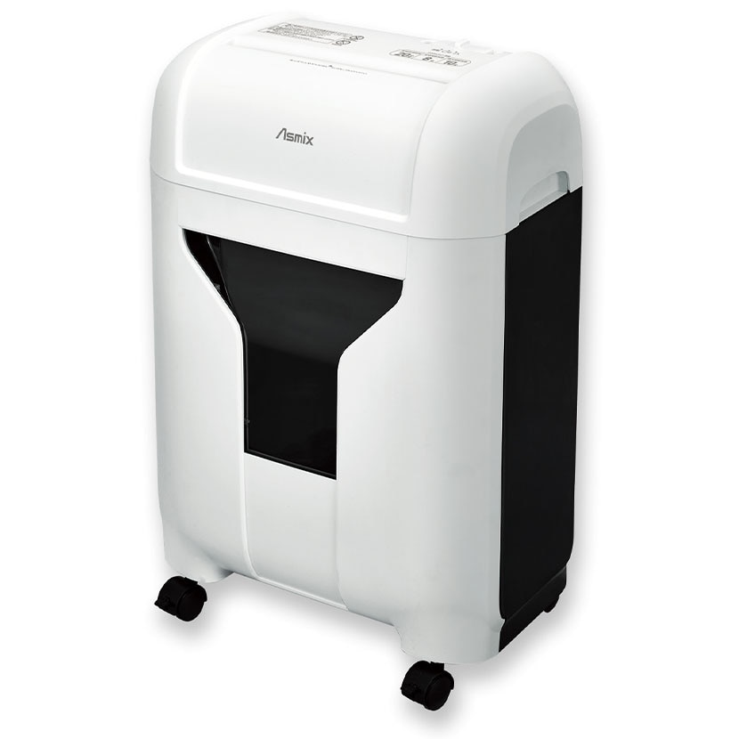 Asmix アスカ マイクロカットシュレッダー A4対応 マイクロカット:2.0×15mm ダストボックス20L キャスター付き 小規模オフィス 業務用シュレッダー S404M