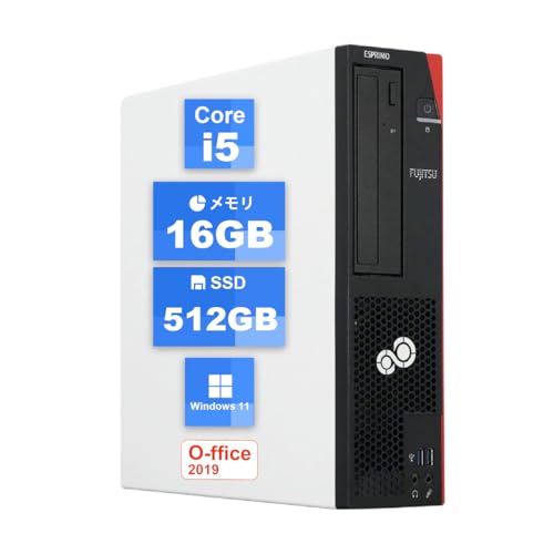 【整備済み品】FUJITSU デスクトップパソコン富士通 ESPRIMO D588 第9世代タワーPC Core i5-9500/最大4.4GHZ/SSD/Windows11・Of...