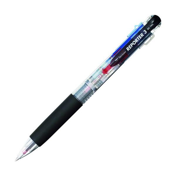 トンボ鉛筆 Tombow 3色ボールペン リポーター3 透明 BCTRC20 （ 215-9322 ）