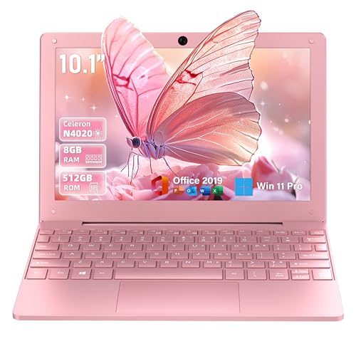 ノートパソコン【MS 2019 office/win11 Pro】10.1インチミニ ノートPC 高速CPU Celeron N4020 8GB メモリー/512GB SSDノート...