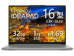 IdeaPad Slim 5 Gen 10 AMD Ryzen 7 8845HS・32GBメモリー・1TB SSD・16型2.8K・OLED搭載 83HW003EJP [ルナグレー...