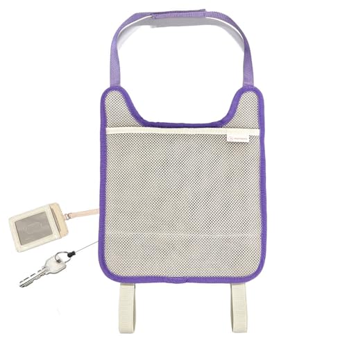 [mamotte]鍵を隠せるランドセルパッド スニーキーパッド SNEAKEY PAD パープル 鍵ケース 背中に隠して目立たない 伸びるリール 鍵っ子 男の子 女の子 小学生 ラ...