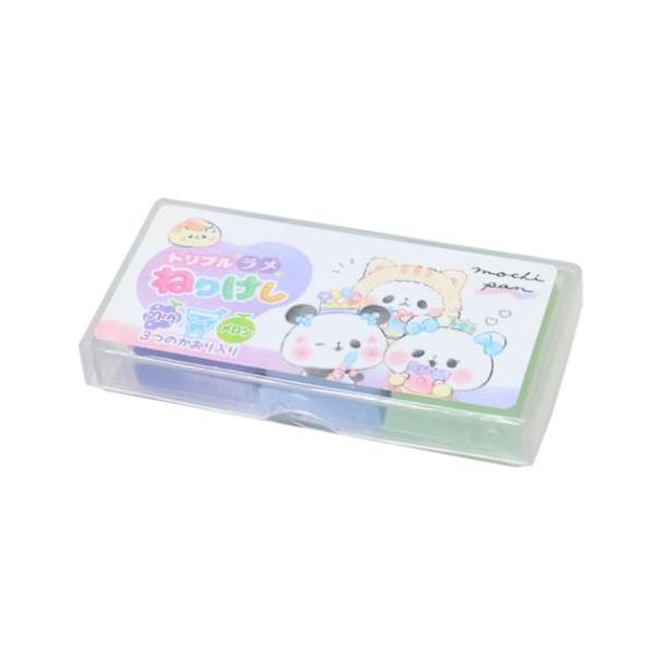 消しゴム トリプルラメねりけし もちもちぱんだ カミオジャパン 新学期準備文具 かわいい 爆買