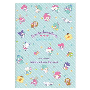 サンリオキャラクターズ ライフレコードノートA6 おくすり手帳 081618 SANRIO