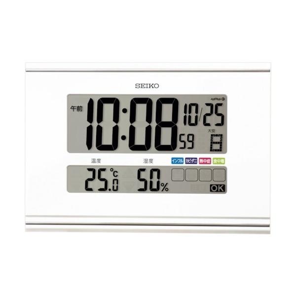 ※法人専用品※セイコークロック 快適環境NAVI SQ445W 1点
