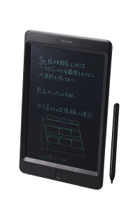 エレコム 電子メモパッド 電子メモ帳 8.5インチ ロック機能付き ワンタッチ消去 電池交換可能 単語帳 筆談ボード 伝言ボード 書いて消せるボード ブラック EP-08BK-AZ