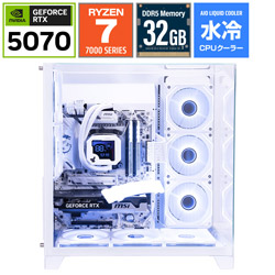 Rabbit0 Studio RBST-7800X3D-5070WH ゲーミングデスクトップパソコン (RTX 5070 ) ホワイト ［Windows11 Home /AMD R...