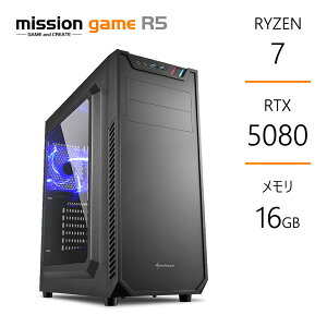 ゲーミングPC Ryzen7 9800X3D RTX5080 メモリ16GB SSD1TB B650 サイドフロー空冷 デスクトップ