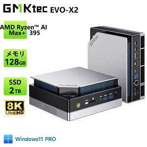 【クーポンで583,999円】GMKtec ミニPC EVO-X2 AMD Ryzen AI Max+ 395 16コア/32スレッド 5.1GHz TDP140W Radeon ...