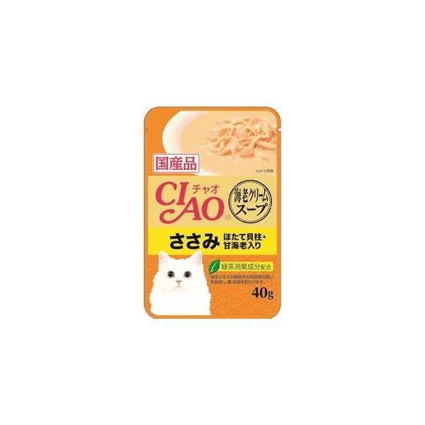 チャオ だしスープ 海老クリームスープ ささみ ほたて貝柱・甘海老入り 40g