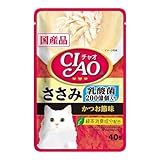チャオ パウチ 乳酸菌入り ささみ かつお節味 40g