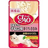 チャオ パウチ 1歳までの子ねこ用 まぐろ・ささみ 40g