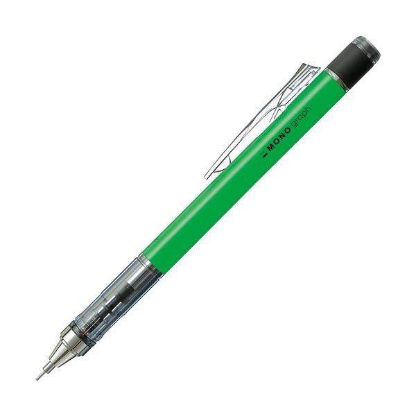 （まとめ） トンボ鉛筆 シャープペンシルモノグラフネオン 0.5mm （軸色：ネオングリーン） DPA-134E 1本 〔×10セット〕[21]