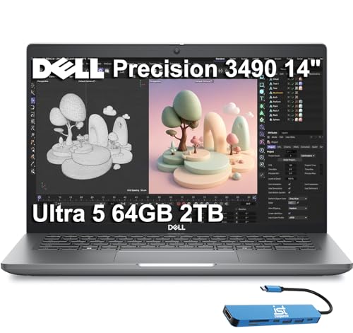 Dell Precision 3490 モバイルワークステーション AI PC ノートパソコン (14インチ FHD、Intel 16-Core Ultra 7 155H (> i...