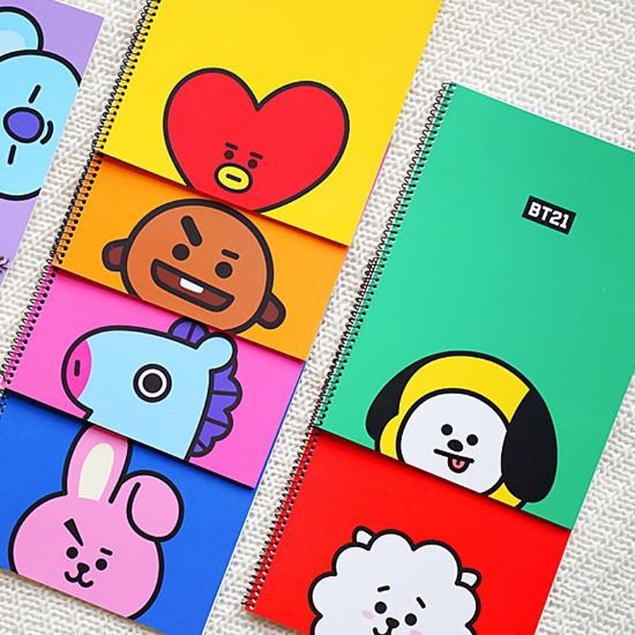 【韓国文具】BT21 スプリング ノート [文房具][かわいい][防弾少年団][公式]