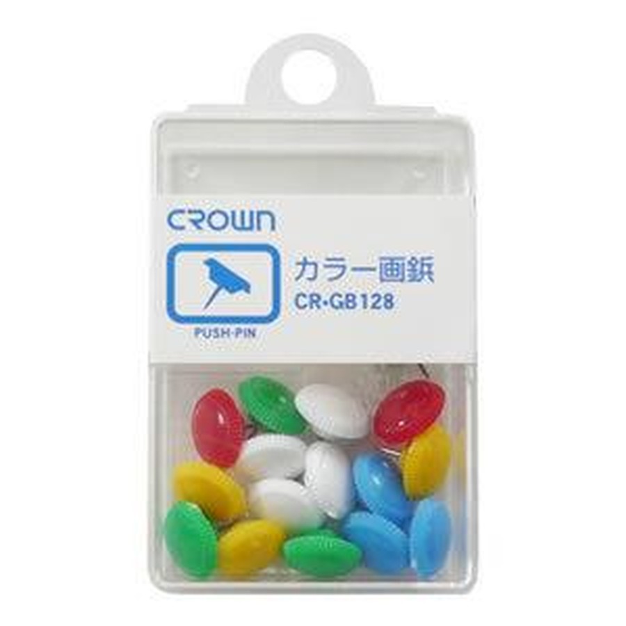 クラウン カラー画鋲 ２０本（色込） ＣＲ−ＧＢ１２８−Ｘ【返品・交換・キャンセル不可】【イージャパンモール】