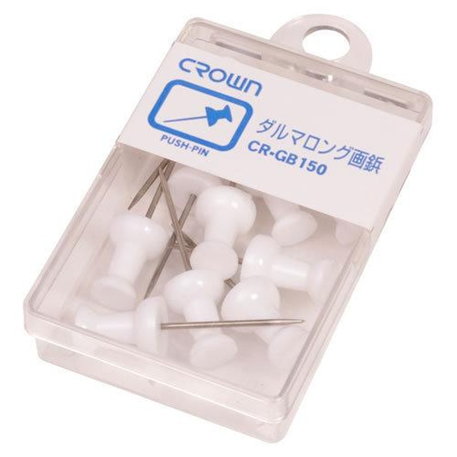 クラウン ダルマロング画鋲 11本 白 CR-GB150-W【返品・交換・キャンセル不可】【イージャパンモール】