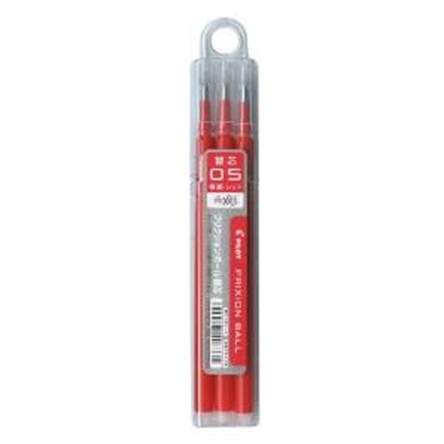 パイロットコーポレーション フリクションボール替芯 極細 0.5mm レッド 3本セット(LFBKRF30EF3R)