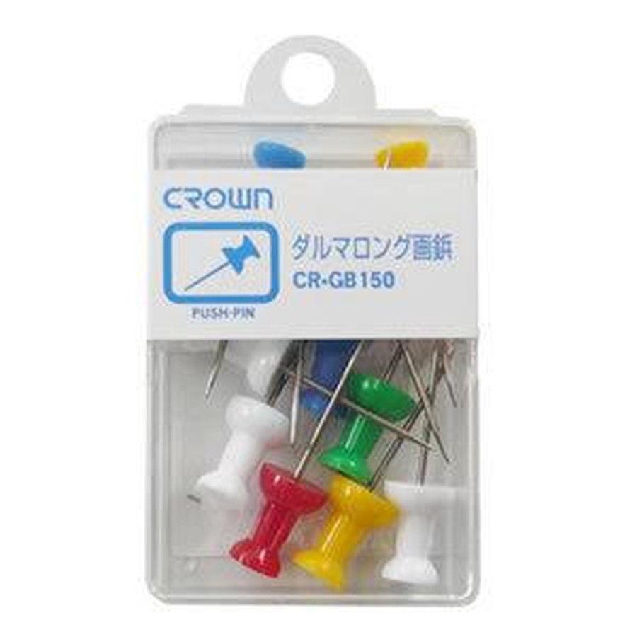 クラウン ダルマロング画鋲 １１本（色込） ＣＲ−ＧＢ１５０−Ｘ【返品・交換・キャンセル不可】【イージャパンモール】