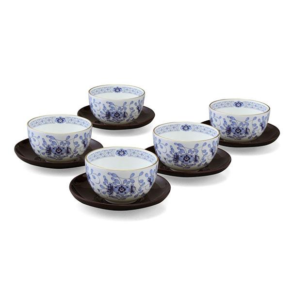 9682-23029 ナルミ NARUM ミラノ ボーンチャイナ  汲み出し揃い 茶たく付  180cc 5客セット 国内正規品 送料無料 爆買