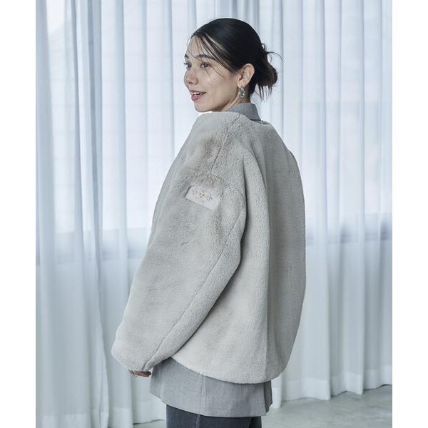 ノーカラーコート コート TATRAS × FREAK'S STORE/タトラス 別注 EXCLUSIVE ILVA/別注 エクスクルーシブ イルヴァ/ノーカラーファーコート レディース