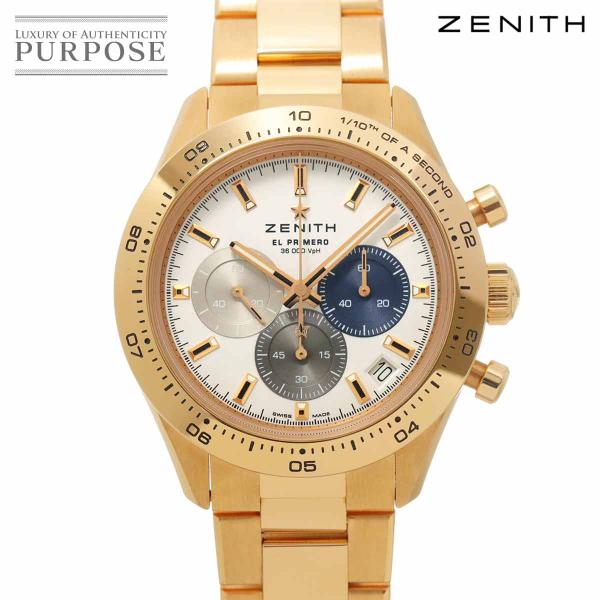ゼニス ZENITH エルプリメロ クロノマスター スポーツ 18 3101 3600 クロノグラフ メンズ デイト K18PG 自動巻き El Primero 90326054
