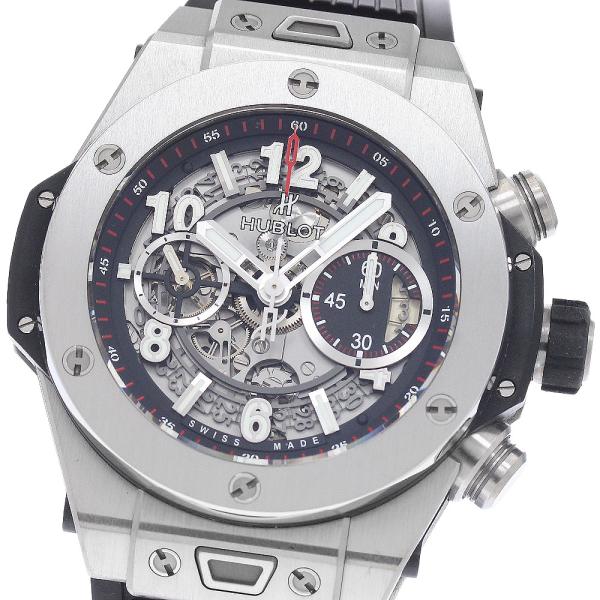 ウブロ HUBLOT 411.NX.1170.RX ビッグバン ウニコ チタニウム クロノグラフ 自動巻き メンズ 良品 保証書付き_945635