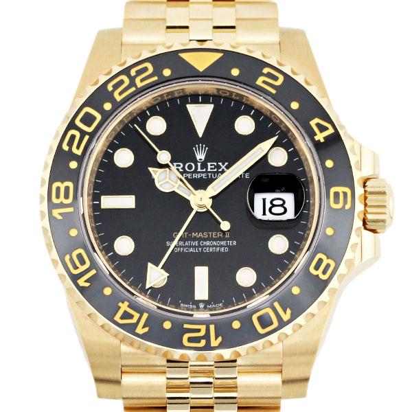 ロレックス ROLEX GMTマスターII 126718GRNR K18YG 40mm 228.3g メンズ腕時計 自動巻き 黒文字盤 金無垢 ゴールドファッション プレゼント