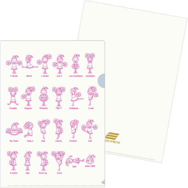 チア A4 クリアファイル ティズちゃん 文房具 モーション ホワイト エイティズ