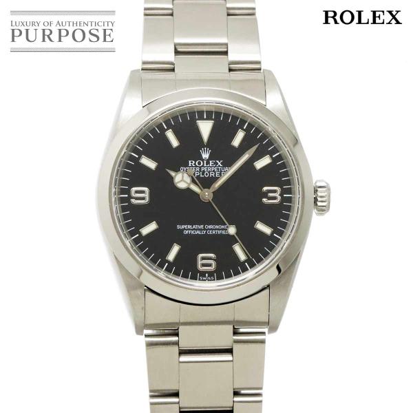ロレックス ROLEX エクスプローラー1 14270 U番 メンズ 腕時計 ブラック オートマ 自動巻き ウォッチ Explorer 1 90330060