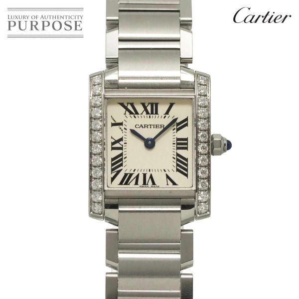 カルティエ Cartier タンクフランセーズSM W4TA0008 レディース 腕時計 ダイヤベゼル クォーツ Tank Francaise 90335864