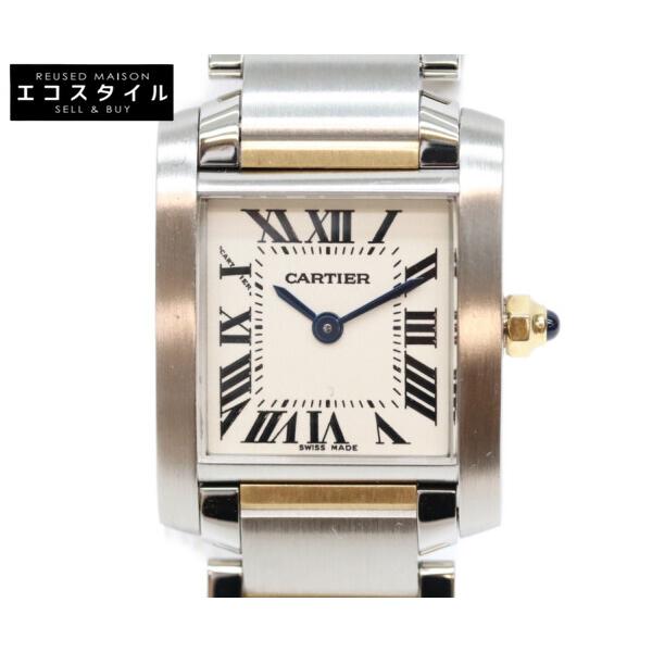 Cartier カルティエ W51007Q4 SS YG タンクフランセーズSM QZ 腕時計 メンズ