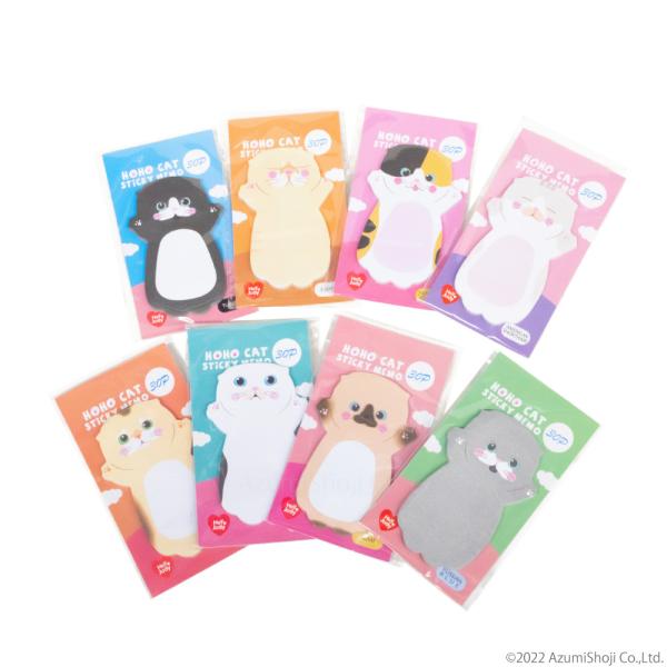 ねこふせん 8色セット 猫 付箋 かわいい おしゃれ おもしろ メモ 付箋紙 強粘着 文房具 プレゼント ゆるかわ 雑貨 文具 ステーショナリー 手紙