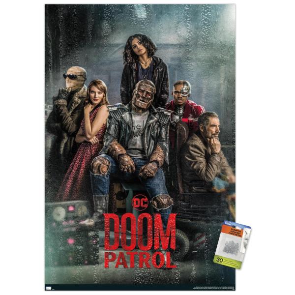 Trends International DC Comics TV Doom Patrol - Group One Sheet Wall Poster, 22.37" x 34.00", Premium Poster ＆ Push Pin Bundle