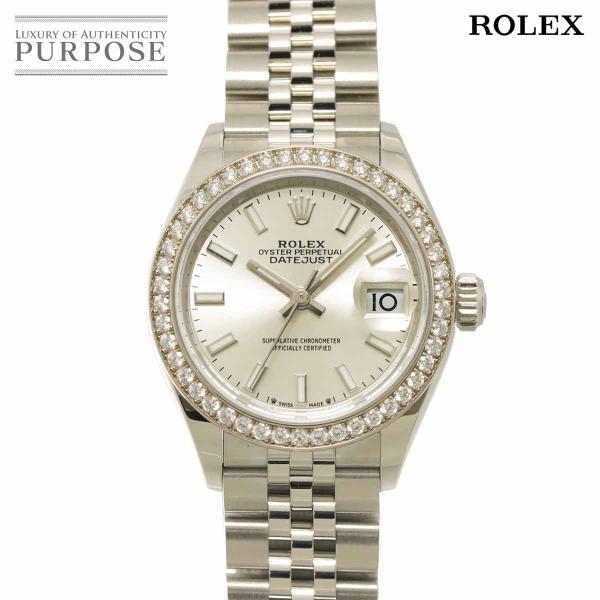 ロレックス ROLEX デイトジャスト 279384RBR ランダム番 ルーレット ベゼルダイヤ レディース 腕時計 K18WG 自動巻き Datejust 90305938