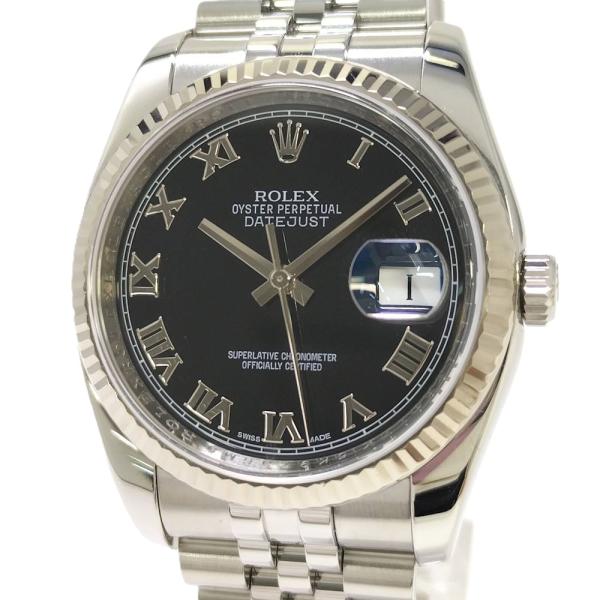 ROLEX デイトジャスト 自動巻き SS ブラック文字盤 ランダムシリアル 116234