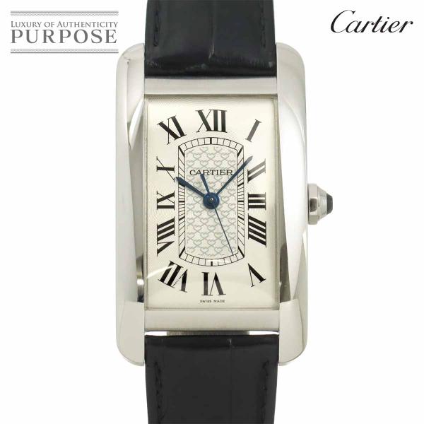 カルティエ Cartier タンクアメリカンXL W2620004 メンズ 腕時計 シルバー K18WG オートマ 自動巻き ウォッチ Tank americaine 90317762