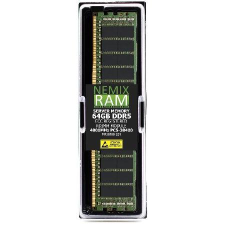 64GB 1X64GB DDR5 4800MHZ PC5-38400 2Rx4 1.1V CL40 288ピン ECC 登録済み RDIMM NEMIX RAM サーバーメモリ HP Z8 G5 HP Z8 Fury G5 ワークステーションデスク