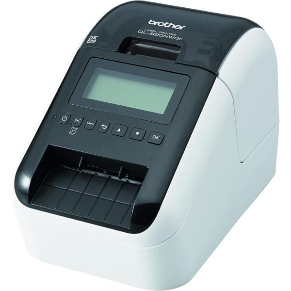 ブラザー工業 2.5インチ感熱ラベルプリンター/300dpi/USB/有線・無線LAN/Bluetooth/黒赤印刷 QL-820NWBc