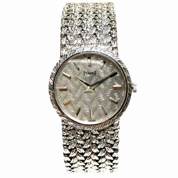 ピアジェ PIAGET 腕時計 総重量約66.4g K18WG 手巻き シルバー文字盤 924D2 レディース 中古