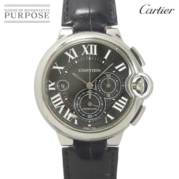 カルティエ Cartier バロンブルー LM クロノグラフ W6920079 メンズ 腕時計 デイト ブラック 自動巻き Ballon Bleu 90334751