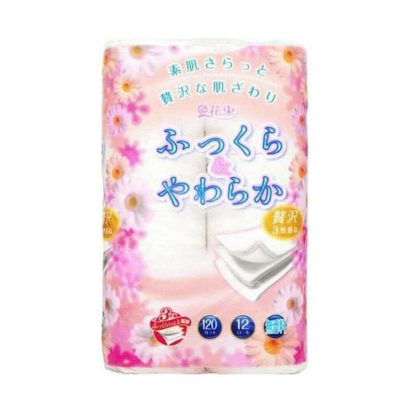 丸富製紙 ふっくら＆やわらか トリプル 12ロール   【8個セット】