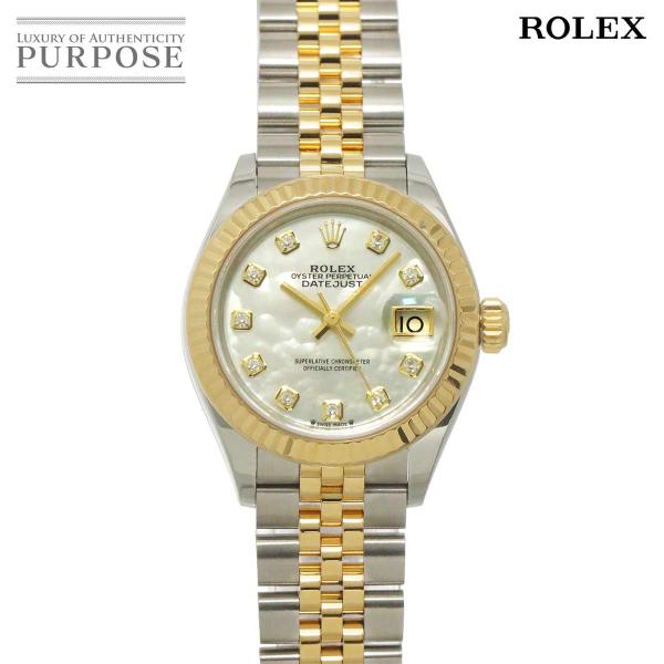 ロレックス ROLEX デイトジャスト コンビ 279173NG ランダム番 ルーレット レディース 腕時計 K18YG 自動巻き Datejust 90323807